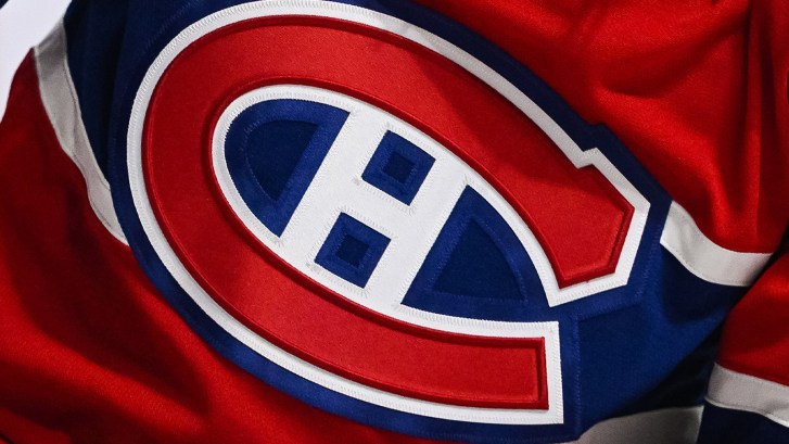 Canadiens logo on jersey